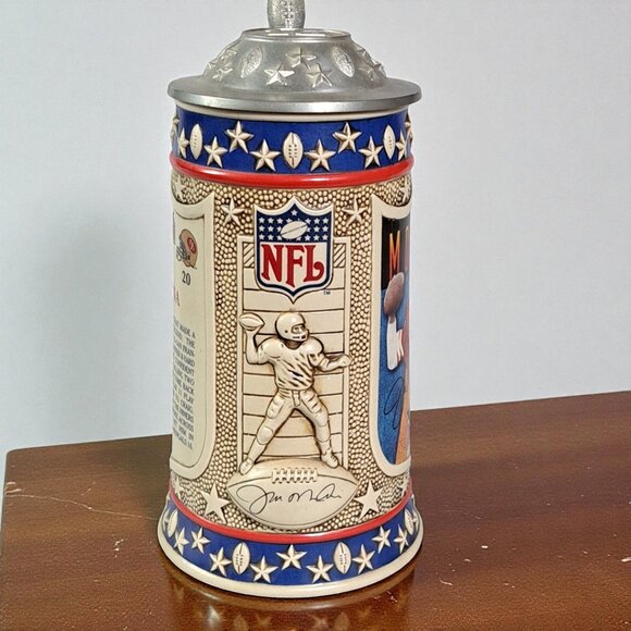 Joe Montana 49ers Super Bowl XXIII Beer Stein Tankard "The Comeback Kid" 1996 - Picture 8 of 12